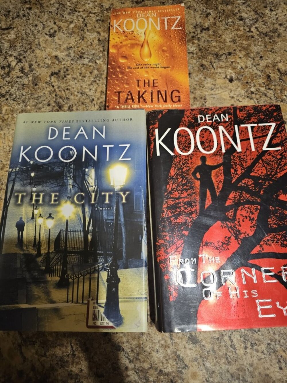 Lot Of 3 Dean Koontz Books The City, The Taking, From The Corner Of His Eye